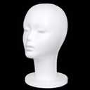 Leeven 1 Pack Foam Wig Head Stand for wigs Female Styrofoam Mannequin Head Wig Display for Style, Model, Display Hair, Hats, Hairpieces, Mask , Salon and Travel
