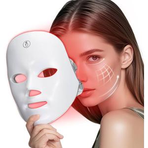 SDKWDH Red Light Mask for Face, 7 Modes Face Mask Light, 850nm Infrared & Red Light Masks, Light Skin Care At Home