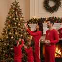 Radmire Matching Christmas Pajamas for Family Couples, XMAS Holiday PJs Sleepwear Set Long Sleeves and Pants (L, Women)