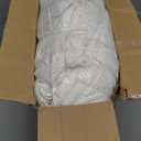 APSMILE Heavyweight Feather Down Comforter King Size - 100% Organic Cotton Quilted Thicker Winter Warmest Duvet Insert for Colder Weather/Sleepers (King, Ivory White)