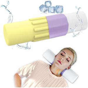 Menlo Park - Neck Pain Relief - 17" L x 4" W Ergonomic Contour Cervical Neck Roll Pillow - Memory Foam Bolster for Sleep - Round Neck Support - Breathable Cooling Cover