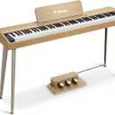 Donner OURA DDP-60 88 Key Digital Piano: Full Size Keyboard, Sensitive Touch, 8 Reverbs, Recording, 128 Voices. Includes Three Pedal, Electric Piano Keyboard for Beginners