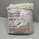 Waterproof Dog Bed Cover Non Slip Couch Covers for Dogs Washable Soft Faux Fur Sofa Cover Couch Covers for 3 Cushion Couch Sofa Pet Friendly (Khaki)