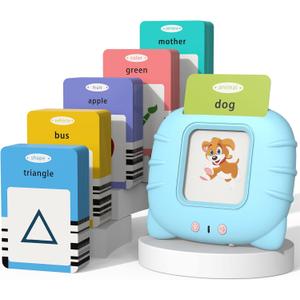 Toddler Learning Toys for 2 3 4 5 Year Old Boys and Girls, Autism Sensory Toys for Autistic Children, Speech Therapy Toys, 112 Cards - 224 Sight Words Talking Flash Cards (224-bluegeneral Set)