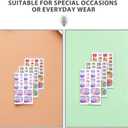 Didiseaon 11 Sheets Waterproof Rainbow Gradient Glitter Toenail Stickers Full Nail Wraps for Summer Pool and Beach for Nail Art Decor