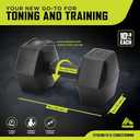 RBX Vinyl Coated Hand Weight Dumbbell Set - Hex Shaped, Roll Free for Body Building/Sculpting/Strength Training Exercise, (Set of 2)
