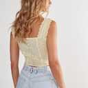 Nasty Gal Women's Soft Corset Broderie Lace Up Side Top (Yellow)