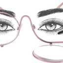 JOOX Makeup Reading Glasses for Women Large Magnifying Cosmetic Readers Make Up Eyeglasses (Pink)