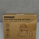 PIIOSER Breastmilk Cooler Bag with Ice Pack Fits 6 Baby Bottles Up to 9 Ounce, Insulated Baby Bottle Tote Bags, Double Layer Waterproof Leak-Proof with Shoulder Strap for Nursing &Working Mom (Black)