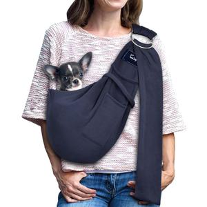 CUBY Dog and Cat Sling Carrier - Hands Free Reversible Pet Papoose Bag - Soft Pouch and Tote Design - Suitable for Puppy, Small Dogs Cats Outdoor