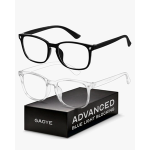 Gaoye Blue Light Blocking Glasses - Fashion Square Eyeglasses, Anti UV Ray Computer Gaming Glasses Blue Blockers for Women/Men