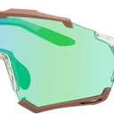 AMBEYE Sports Sunglasses  UV400 REVO Mirror Lens, Ultra-Light TR90 Full Frame, Adjustable Nose Pads, Anti-Slip Arms  Cycling Running Hiking Triathlon  green