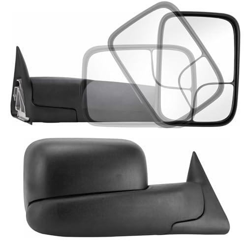 Amazon.com: Towing Mirrors a Pair for 1998-2001 Dodge Ram 1500, 1998-2002 for Ram 2500 3500 with Heated, Power Adjustable, Manual Folding, Left and Right Side, Black : Automotive