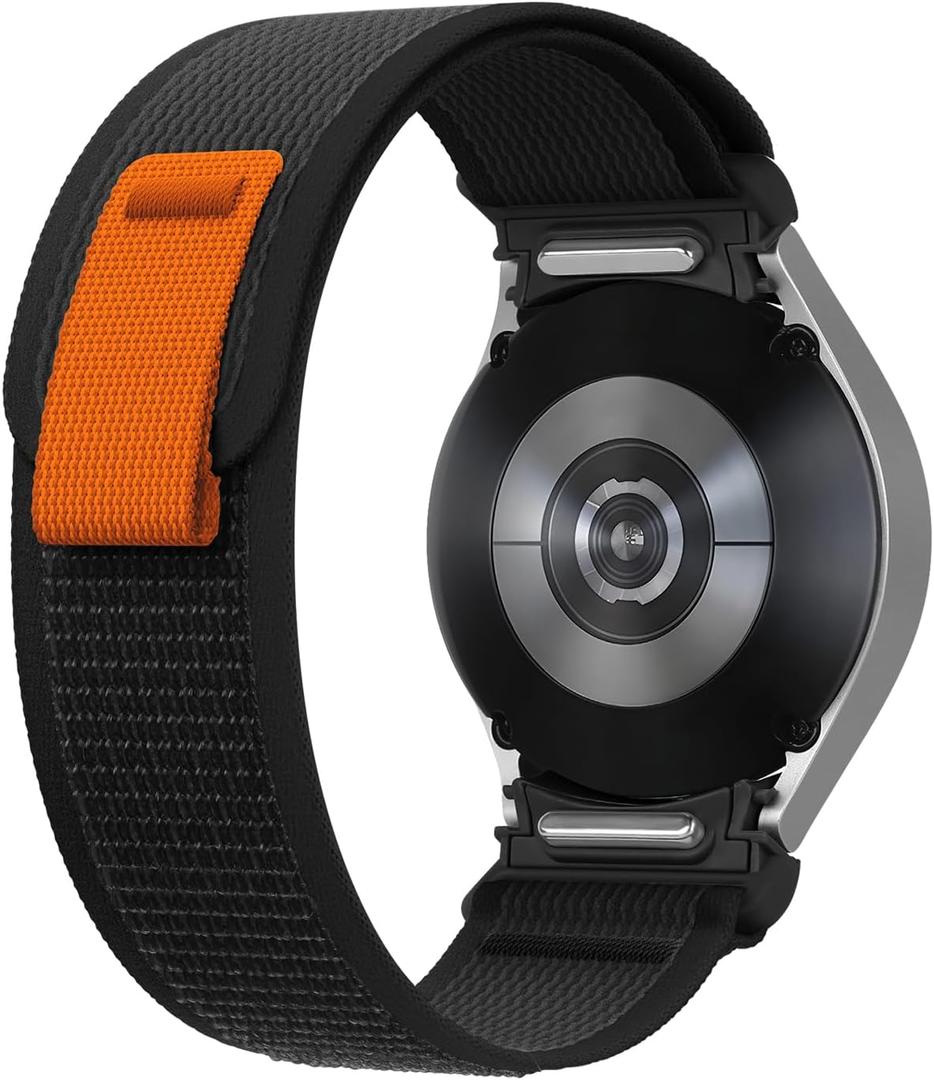 Nylon Sport Loop for Samsung Galaxy Watch 7 6 5 4 FE Band 44mm 40mm, 20mm Fabric One Click No Gap Trail/Alpine Loop for Samsung Galaxy Watch 6 Classic/4 Classic/5 Pro Band 47mm 43mm/46mm 42mm/45mm