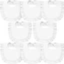 Lictin 8-Pack Muslin Baby Bibs - Bandana Drooling and Teething Bibs, Unisex Cotton