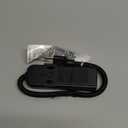 Power Strip with Flat Plug - 3 Ground Outlets 7 Inch Heavy Duty Braided Extension Cord Flat Plug Mountable Outlet Strip for Computer/Home/Office