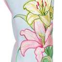Lily Golf Head Covers, Cute Golf Club Head Cover for Girl Women | Heavy Embroidery, Premium Leather Durable & Wear-Resistant Headcover, Light Blue