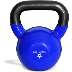Yes4All Kettlebell, 5-100 LB Vinyl Coated Cast Iron Strength Training Kettlebells for Home Gym Exercises, Fitness, Full Body Workout Equipment, Push Ups, and Grip Strength