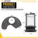 PartsBroz W10872845 Pump Filter & WPW10463906 Screen Filter - Compatible with Whirlpool Kenmore KitchenAid Dishwasher - Replaces AP6030094 PS11759673 W10393351 AP6021820 PS11755148 2312301