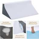 Wedge Pillow for Side Sleepers, Body Positioning Support
Back and Leg Support, Body Positioning, Pregnancy Support, Ankle Elevation, Memory Foam, Machine Washable Cover