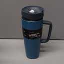 Owala SmoothSip Slider Stainless Steel Insulated Travel Mug with handle, 100% Leak Proof, For Hot and Cold Drinks, Travel Friendly with Sliding Lock Lid, 24 oz, BPA Free, Leak Proof, High Dive