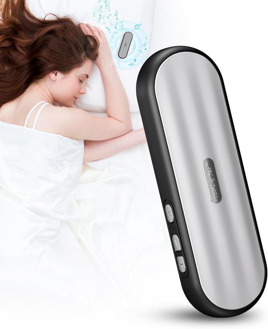 Under Pillow Bluetooth Speaker for Sleep: Private Bone Conduction Portable Speaker with White Noise - 20-Hour Battery Life for Soothing Sleep Sound (Black)