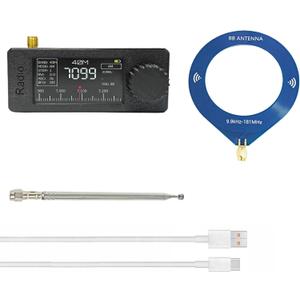 Si4732 Mini Radio Pocket Shortwave Radio Receiver V2.23 | AM/ FM/ LSB/ USB All Band Receiver for Outdoor Adventures, Travel, and Daily Use (Built-in Headphone Amplifier)