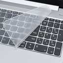 Ultra Thin Keyboard Cover Protector, Compatible with Laptop Notebook 13" 14" 15.6" 16" 17" inch Universal Silicone Keyboard Protector Skin Waterproof Dustproof (Transparent,for 15"-17.6") (Clear)
