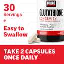 Force Factor Glutathione Longevity & Anti-Aging, Reduced Glutathione Supplement with CoQ10 & PQQ, Master Antioxidant Formula to Support Immune Health, Skin, Cellular Energy & Liver Detox, 60 Capsules (EXP 01/01/29)