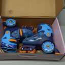 METROLLER Adjustable Boys Balance Roller Skates for Toddler Ages 3-6 Rainbow Unicorn Dinosaurs Illuminating Rollerskates for Girls Kids Three Line Wheels Suitable for Beginners, Size: S Little Kids(11-1)[6.8"--7.8"]