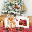 WholeMy 30 Pack 9x6x6 Large Gable Gift Boxes White Party Treat Boxes with Window Disposable Lunch Box Togo for Treats Meals Cookies Favors Goodies Gifting Baked foods