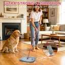 KeFanta Extra Large Microfiber Flat Mop for Floor Cleaning,16 Wide Dust Mop with 2 Reusable Pads,55" Long Handle Wet & Dry Sweeper Kit for Hardwood,Tile,Laminate,Vinyl Floor