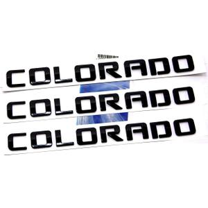 Yoaoo 3pcs OEM Colorado Emblems Letter Badge Compatible with for Colorado Glossy 2007-2019 (Black)
