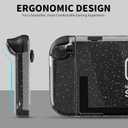RHOTALL Glitter Case for Nintendo Switch 2 2025, Protective Dockable PC Shell Case, Slim Design Crystal Flash Controller Cover with Detachable joycon Compatible with New Nintendo Switch 2 7.9 Inch