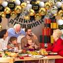 3 x 62 Pack Black and Gold New Years Balloons 2026 New Years Decorations - 12 Inch New Year Eve Party Supplies 2026 New Year Eve Balloons with Ribbons - Black Gold Nye Party Decorations Nye Balloon