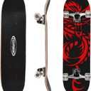 ChromeWheels 31 inch Skateboard Double Kick Skate Board Cruiser Longboard 8 Layer Maple Deck Skateboards for Kids and Beginners