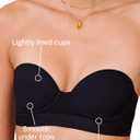 Pepper Bra for AAB Cups | Strapless Lightly Lined Multiway Underwire Bra for Women with Convertible Straps (32B, Black)