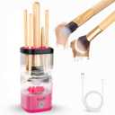 Makeup Brush Cleaner Machine  Electric Makeup Brush Cleaner Cleanser and Dryer, Automatic Spinning Brush Washer for Deep Cleaning, Cosmetic Brush Cleaner for Beauty Blender & Makeup Sponge