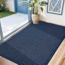 COSY HOMEER-Door-Mat 32"x48" Non Slip Absorbent Entryway Rugs Dirt Trapper Doormats Washable Entrance Mats Low Pile Welcome Floor Mat for Front Back Door and Entry Mats,Navy Blue