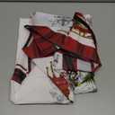 Christmas Tablecloth Waterproof Fabric Christmas Table Cloth for New Year's Day and Xmas Home Decoration - 54" X 72" Oval (White-deer)