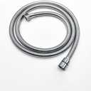 Black, White, Brushed Gold, Chrome, Grey, Bronze Shower Hose 1.5m, Stainless Steel Braided Anti-Kink Bath Tube, Universal G1/2 Connector for Handheld Showers, (Chrome)