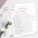 Bridal Shower Games - Who Knows The Bride Best, Wedding Shower Bachelorette Party Game, Bridal Shower Games 30 Guests/P02