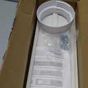 JEACENT Portable Air Conditioner Sliding Door AC Vent Kit, Universal Adjustable PVC Balcony Seal Kit Plates Up to 90 Inches, for 5.1" and 5.9" Diameter Portable AC Exhaust Hose White