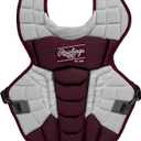 Rawlings | Velo 2.0 Catcher's Chest Protector | Baseball | Intermediate - 15 1/2" | Maroon/White