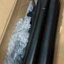 KAMANINA Curtain Rods 2 Pack, Heavy Duty Curtain Rods for Windows 48 to 84 Inch, 1 Inch Black Modern Drapery Rod with End Cap (32"-86", 2Pack)