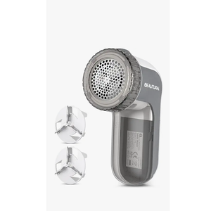 BEAUTURAL Fabric Shaver and Lint Remover, Sweater Defuzzer with 2Speeds, 2 Replaceable Stainless Steel Blades, Battery Operated, Remove Clothes Fuzz, Lint Balls, Pills, Bobbles Gray