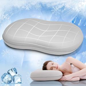 Elegear Deep Sleep Cooling Neck Pillow, Cervical Neck Support Pillow for Pain Relief with Zero-Pressure Tech & Built-in Springs Design, Ergonomic Contour Memory Foam Pillows for Back&Side Sleepers - M (Medium - 24" x 16" x 3.2" /3.5")