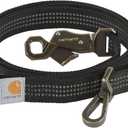 Carhartt Pet Durable Nylon Webbing Leashes for Dogs, Reflective Stitching for Visibility, Black (Nylon Webbing), Large