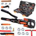 IBOSAD Hydraulic Copper Pipe Tube Fittings Crimping Tools with1/2,3/4,1" Dies for copper Pipe and F877 Stainless PEX Press Sleeves,3/8",1/2",5/8",3/4",1" Dies for ASTM F1807 Pex Pipe Copper Ring