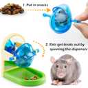 Rat Enrichment Toys, Interactive Foraging Toys For Rats, Intelligence Growth Rat Enrichment Puzzle Games, Treat Dispensing Slow Feeder for Rats Cage Toy, Bird Foraging Toy for Parakeet Conure (1Pcs)